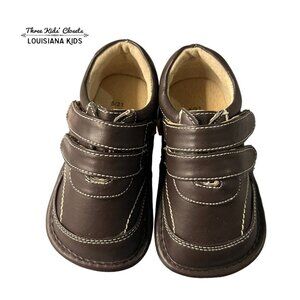 NEW Mooshu Trainers Sz 5 Brown Leather Squeaker Shoes